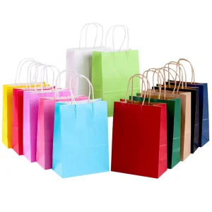Custom Recyclable Kraft Paper Bag Eco Friendly Packaging Bag for Shopping Gift and Daily Use