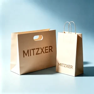 Custom Recyclable Luxury Brown Kraft Paper Bag Cotton Ribbon Die Cut Tote for Takeout Cake Grocery Custom Clothing Craft