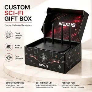 Custom Recyclable Paperboard Mailer Box for Router Magnetic Closure UV Coating Matt Lamination Sturdy Structure
