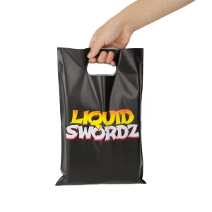 Custom Recyclable Plastic Shopping Bags with Reinforced Sides Die Cut Handles Thick PE Material Logo Printing for Garments