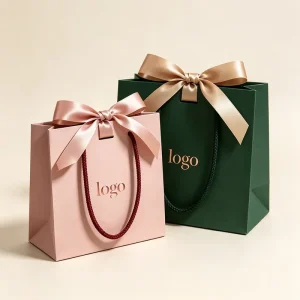 Custom Recyclable Promotional Black Gift Shopping Luxury Craft Kraft Paper Bags Manufactures Logo