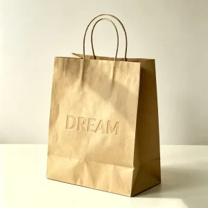 Custom Recycled Packaging Restaurant to Go Carry Coffee Fast Food Takeaway Brown Kraft Big Paper Bag Bolsas De Papel with Handle