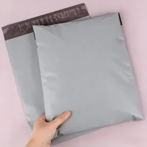 Custom Resealable Biodegradable LDPE Poly Mailer Mailbag for Clothing Flyers Flat Print Logo Printed Ties Included Packaging