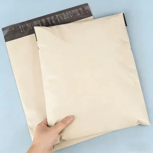 Custom Resealable LDPE Poly Mailer Mailbag for Clothing Shipping Flyers Flat Print Logo Printed Ties Included Packaging