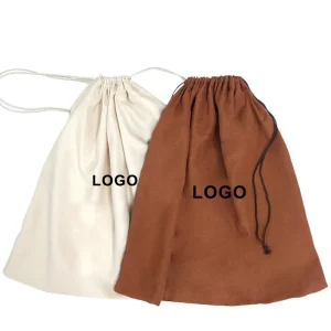 Custom Reusable Vintage Drawstring Suede Eco Friendly Dust Bags for Handbags Jewelry Clothes Shoes Purse Luxury Dress