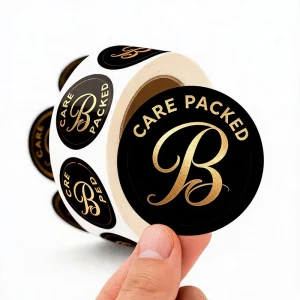 Custom Round Stickers Paper Vinyl Adhesive Waterproof Sticker Label Printing Personalized Stickers