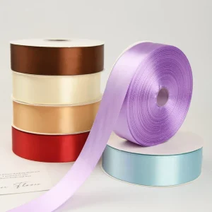 Custom Satin Grosgrain Velvet Ribbon With Logo Gift Ribbon Roll