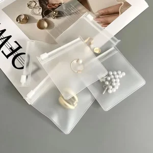 Custom Screen Printed Moisture Proof Mini Cosmetics Clear Jewelry Ziplock PE Plastic Bags