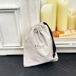 Custom Screen Printed Organic Cotton Recycled Drawstring Bags Cloth Dust Bag with Single Drawstring