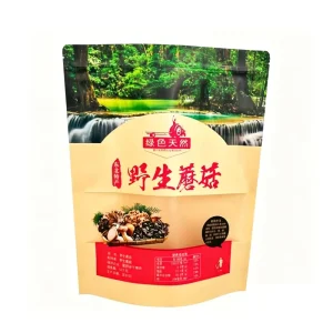 Custom Sealed Bag Packaging Resealable Stand up Zipper Pouch Doypack Bag Food Grade Custom Kraft Paper Bag With Window