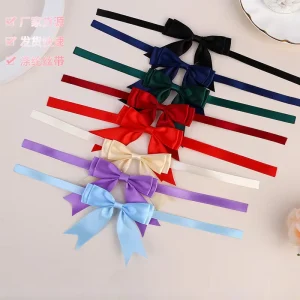 Custom Silk Ribbon Eco-Friendly Durable Bow Webbing for Christmas Wedding Holiday Gift Box Decoration DIY Swallowtail