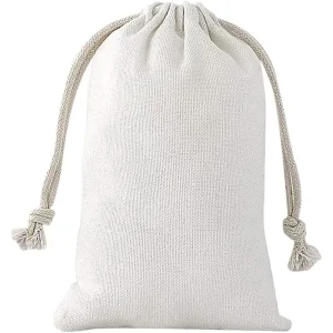 Custom Size Eco Friendly Recycled Plain Printed Big Cotton Canvas Pouch Drawstrings Dust Bags With Rope Logo