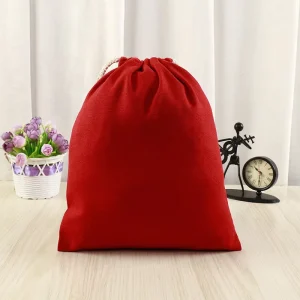 Custom Size Eco Friendly Recycled Plain Printed Cotton Canvas Pouch Drawstrings Dust Bags