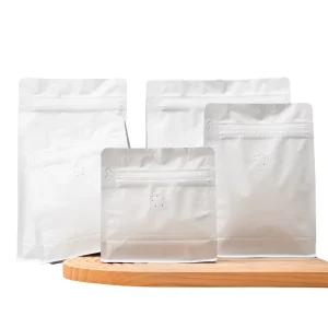 Custom Size Plain Flat Bottom Recyclable Plastic Pouch Food Grade Packaging Bag for Flour