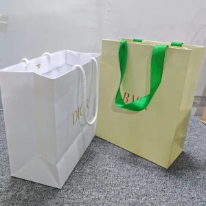 Custom Size Thank You Paper Jewelry Gift Bag Shopping Paper Bag Shopping Bag Custom logo