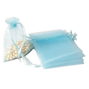 Custom Small Drawstring Organza Bag Reusable Clear Mesh Soap Packaging Gold Luxury Jewelry Pouch Soft Mini Gift Pocket Goody Bag