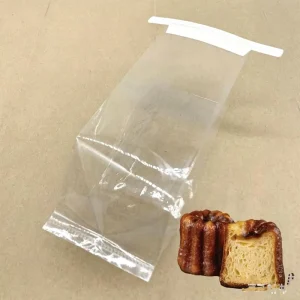 Custom Square Block Bottom PP Bags Side Gusset Clear Plastic Bag With Paper Card Block Bottom Bag