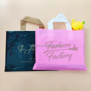 Custom Store Plastic Shopping Bag with Logo HDPE Plastic Shopping Bags for Clothing Reusable Plastic Bags