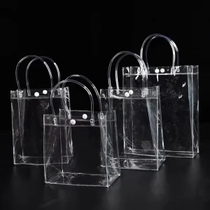 Custom Summer Travel PVC Beach Bag Clear Plastic Handbag Reusable Cosmetic Tote Shopping Bags