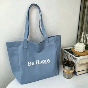 Custom Tote Bag Canvas Tote Bag Shopping Bags Detachable Inner Pouch Reinforced Bottom Waterproof Lining Womens Tote Bags