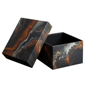 Custom Two Piece Lid and Base Paper Gift Box Rigid Paperboard Packaging for Retail Gift Presentation