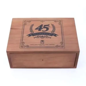 Custom Unfinished Wood Gift Craft Packaging Box Keepsake Stash Small Wooden Storage Box with Sliding Lid