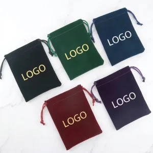 Custom Velvet Dust Pouch Personalized Logo Print Drawstring Bag Jewelry Necklaces Watch Gemstone Gift Bag Tarot 10x12cm