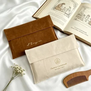 Custom Velvet Envelope Flap Pouch Soft Faux Suede Clothes Handbag Wallet Shoe Hair Wig Packaging Velvet Dust Bag Logo