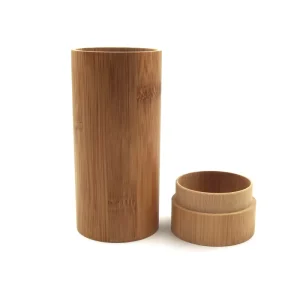 Custom Vintage Bamboo Eyeglasses Case Pet Urn Casket Coffin Small Bamboo Tube Biodegradable Wooden Box for Human Pet Ashes