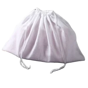 Custom White Bamboo Fabric Drawstring Dustproof Bag for Cover