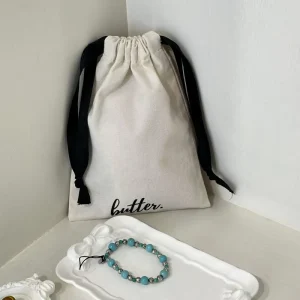 Custom White Cotton Drawstring Folding Rope Recyclable Dust Proof Pouch Bag Cover for Shoes Clothing