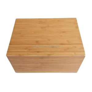 Custom Wooden Bamboo Storage Box with Lid