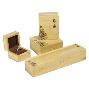 Custom Wooden Jewelry Box Bamboo Wood Ring Necklace Gift Box Wood Bracelet Storage Box