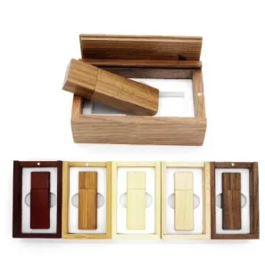 Custom Wooden USB Flash Drive with Wooden Gift Box Personalized Logo USB 2.0 USB 3.0 OEM ODM