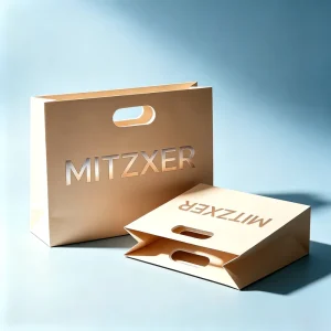 Custom Your LOGO Die Cut Handle Paper Bag for Small Business Retail Store Takeaway Shopping Bags for Foods Gifts Bakery Products