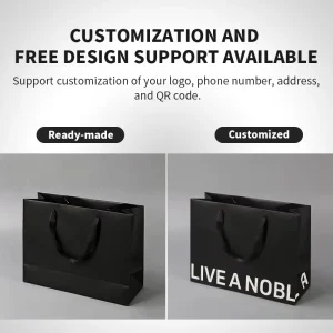 Custom Your Logo Printed White Thick Card Paper Bags Luxury Shopping Gift Carrier Bags for Clothing Shoe Store Packaging