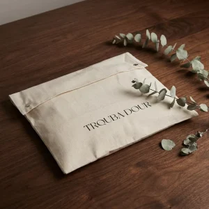 Custom logo Fabric Gift Pouch Flap Canvas Cotton Cloth Envelope Dust Bag for Handbag Purse Clothes Shoe Packaging