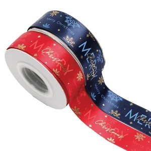 Custom logo Gift Ribbons Christmas Satin Ribbon With Customized Printing for Gift Wrapping