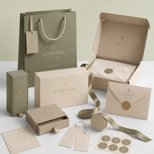Custom logo Gift Set Packaging Bulk Recyclable Paper Luxury Shipping Magnetic Box with Sticker Ribbon Paper Card Envelope