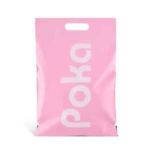 Custom logo Matt pink Plastic Mailing Bags Poly Mailers With Handle Plastic Courier Packaging Bag for Shipping