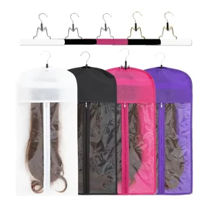 Custom logo Plastic Wig Bags Storage Hair Packaging Bag Without a Hanger