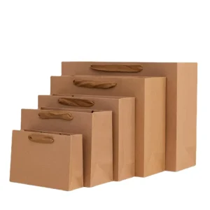 Custom logo kraft paper shopping bags factory direct paper bags eco friendly and durable