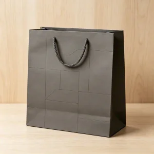 Custom promotional black gift bags fashionable clothing and jewelry packaging commercial paper bags with your custom logo