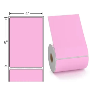 Customizable 500 Stack Waterproof Self Adhesive Thermal Paper Rectangular Fanfold Labels for Dymo PayPal Shipping Barcode