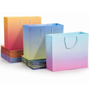 Customizable Artwork Biodegradable Durable White Card Paper Bags Sturdy Food Grade Bakery Packaging for Happy Hour Treats