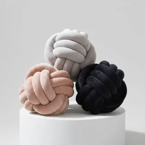 Customizable Color Sleep Knotted Soft Plush Ball Throw Sofa Home Decorative Pillow Antibacterial Machine Washable