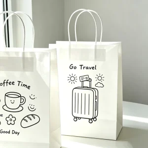 Customizable Disposable Kraft Paper Bag Custom Luxury Paper Bag with Handle Paper Packaging Bags