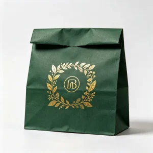 Customizable Disposable Kraft Paper Bags for Food Custom Print Logo Tote Art Gift Packaging Ribbon for Supermarket