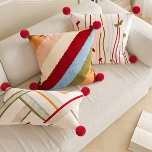 Customizable Geometric Pattern Modern Minimalist Throw Pillow for Living Room Sofa Backrest Bedroom Bed