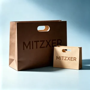 Customizable Kraft Paper Shopping Bags with Die cut Handles Suitable for Bakeries Accessory Shops and More